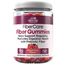 Country Farms Fiber Care Gummies 240 Ct Sugar Free 6g Fiber Digestive Health