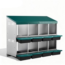Chicken Nesting Box, 3/6/8 Hole Metal Egg Laying Box for Chicken Coop