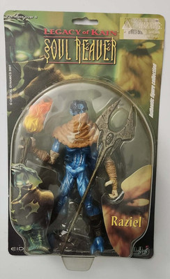 2001 Soul Reaver Legacy of Kain Raziel Figure MOC Blue Box BBI Eidos Video Game