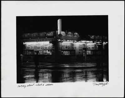Tom Palazzolo Signed Photo ''Hot Dog Stand Clark & Illinois Street'' 1963 Chicago