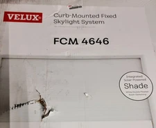 NEW VELUX 49.5"X49.5” Fixed Curb-Mount Skylight w/LAMINATED GLASS-FCM 4646 2004S