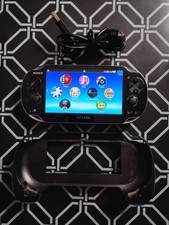 Sony PlayStation PS Vita OLED (PCH-1001) Tested And Working W/ Grip & 8GB Card