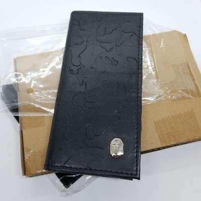 超希少A BATHING APE old wallet A Bathing Ape Feb 2018 Long Wallet VERTICAL LOGO Faux Leather