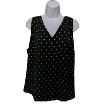 NWT Nine West Dotted Sleeveless Blouse Womens 2XL Office Professional   #8