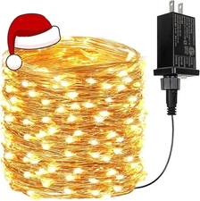 66Ft 200 LED Fairy Lights Plug in, Waterproof 1 Pack(200LED), Warm White 