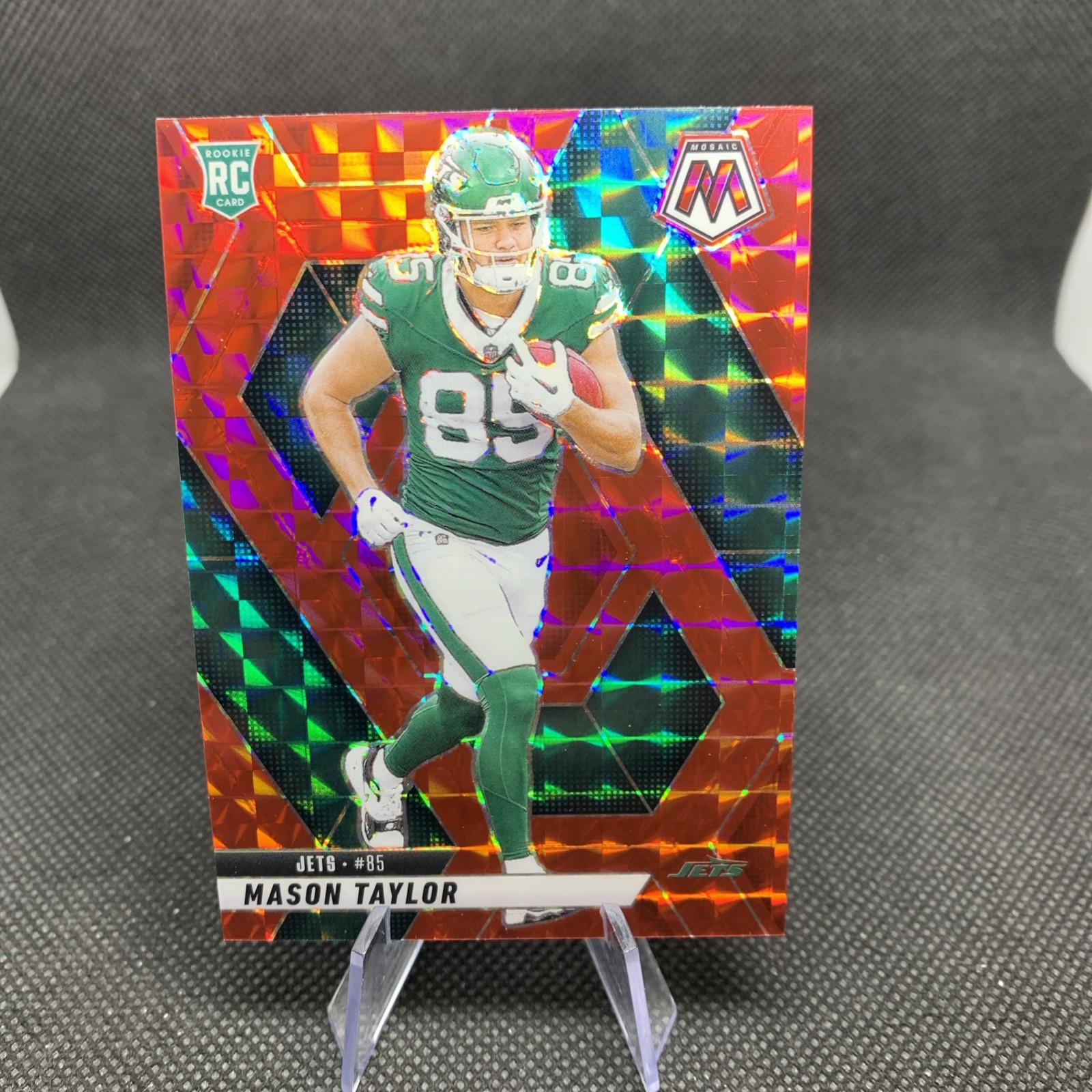 2025 Panini Mosaic Mason Taylor Rookie #324 Mosaic Red RC