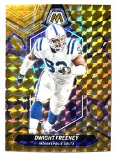 HOF'er DWIGHT FREENEY Colts 2024 Mosaic REACTIVE YELLOW PRIZM PARALLEL Card #231