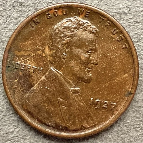 1927p ~ Lincoln Wheat Cent [XF EF] Extremely Fine Details - Alloy Mix Grain B410
