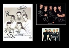 A4 Size Signed Westlife Mark Feehily, Kian Egan, Nicky Byrne Shane Filan Brian M