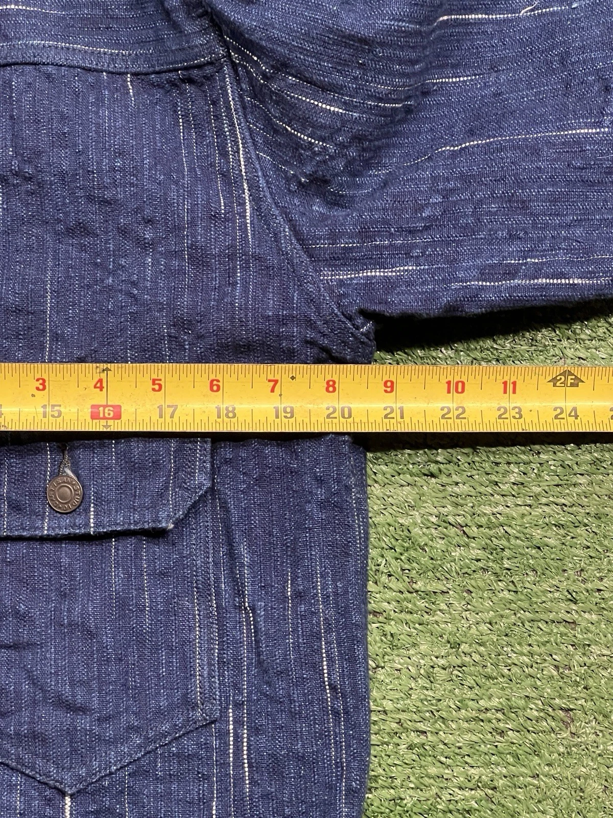 Studio D'Artisan Size 40 Kasuri Denim Indigo Hand Dyed Type 1 Jacket D4508 image 10