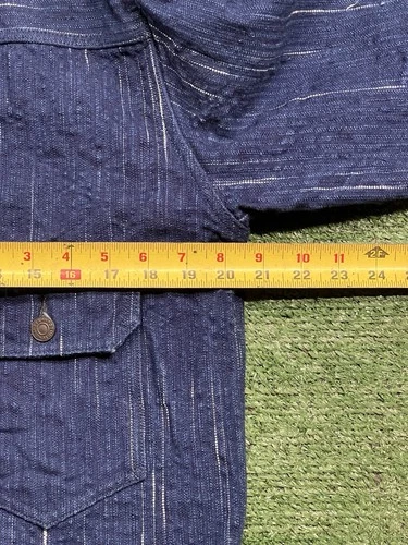 Studio D'Artisan Size 40 Kasuri Denim Indigo Hand Dyed Type 1 Jacket D4508 image 10