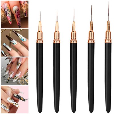 5-in-1 Nagelkunst Pinsel Set Linien Streifen Zeichen UV-Gel Maniküre