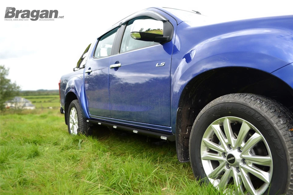 Schwarze Seitenleisten + Bernsteinfarbene LEDs Für Isuzu D-Max / Rodeo 2007-2012 - Bild 4 von 4