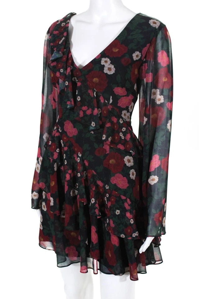 Vestido Keepsake Waves para mujer azul verde rojo floral talla mediana 11575936 Foto 2 de 4