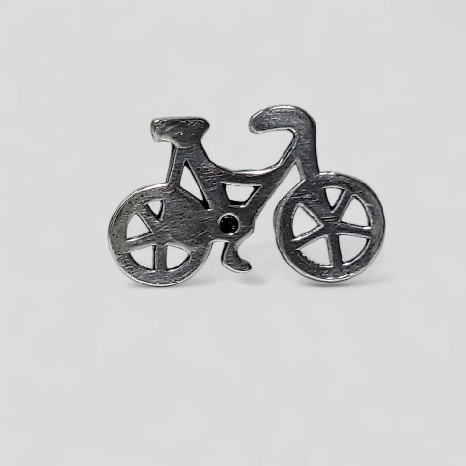 Pendientes de plata esterlina 925 para bicicleta ciclista delicados caprichosos  Foto 4 de 4