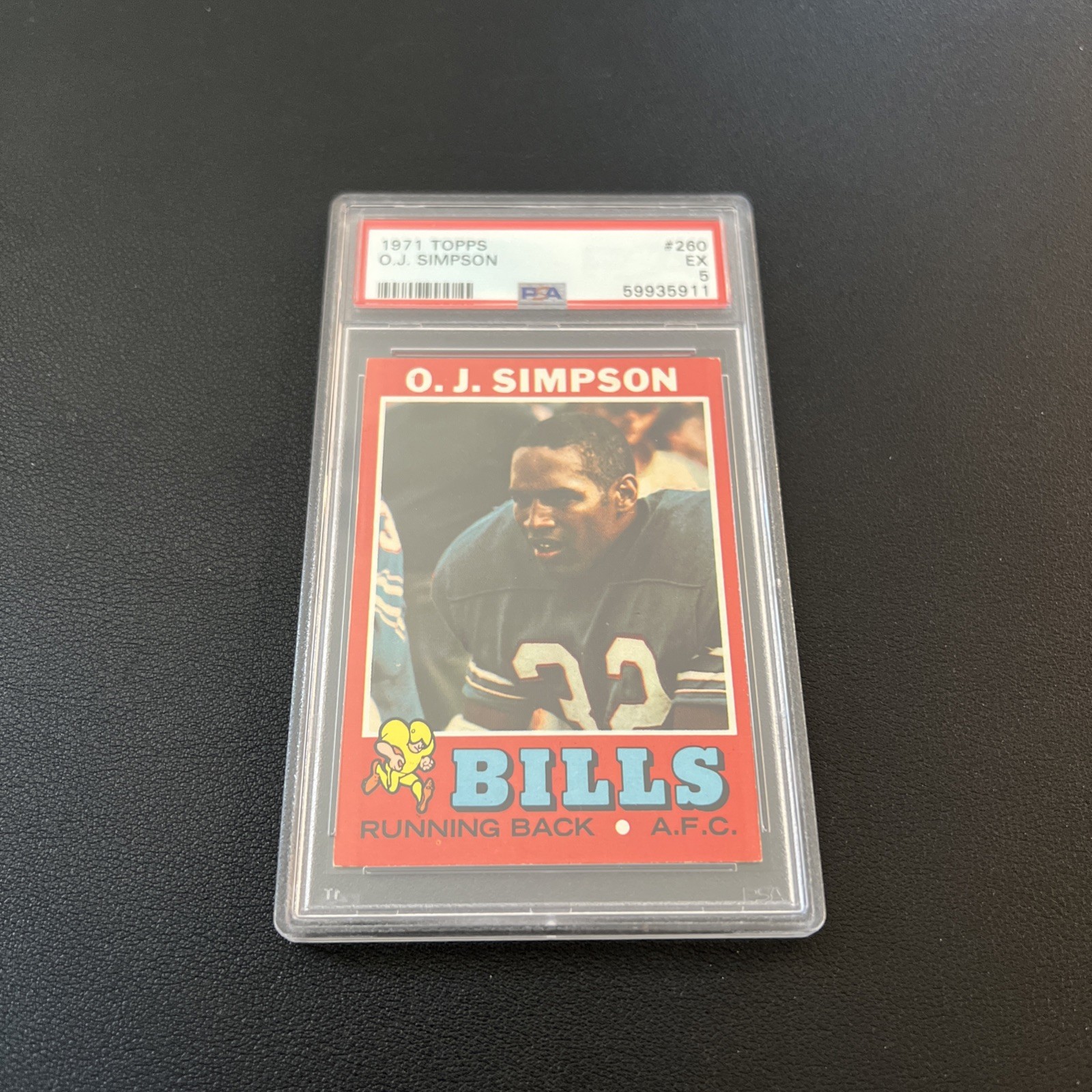 1971 Topps NFL O.J. Simpson Bills #260 PSA 5 Graded Football Card