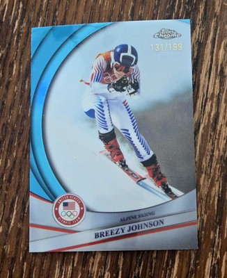 2026 Topps Chrome Olympics BREEZY JOHNSON Aqua Refractor #131/199    