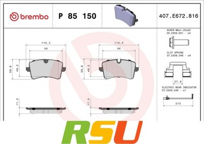 Bremsbelagsatz, Scheibenbremse PRIME LINE P 85 150