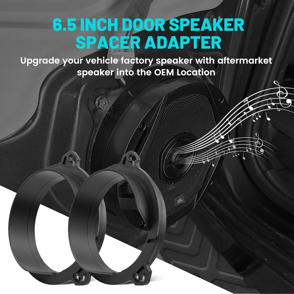 Par de anillos espaciadores adaptadores de altavoz de 6 1/2" 6,5" para Toyota Scion Pontiac seleccionado Foto 4 de 4