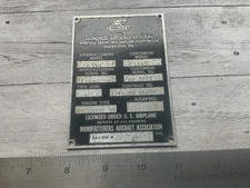 ORIGINAL KOREAN WAR FAIRCHILD C119G FLYING BOXCAR AIRCRAFT DATA SPEC NAME PLATE