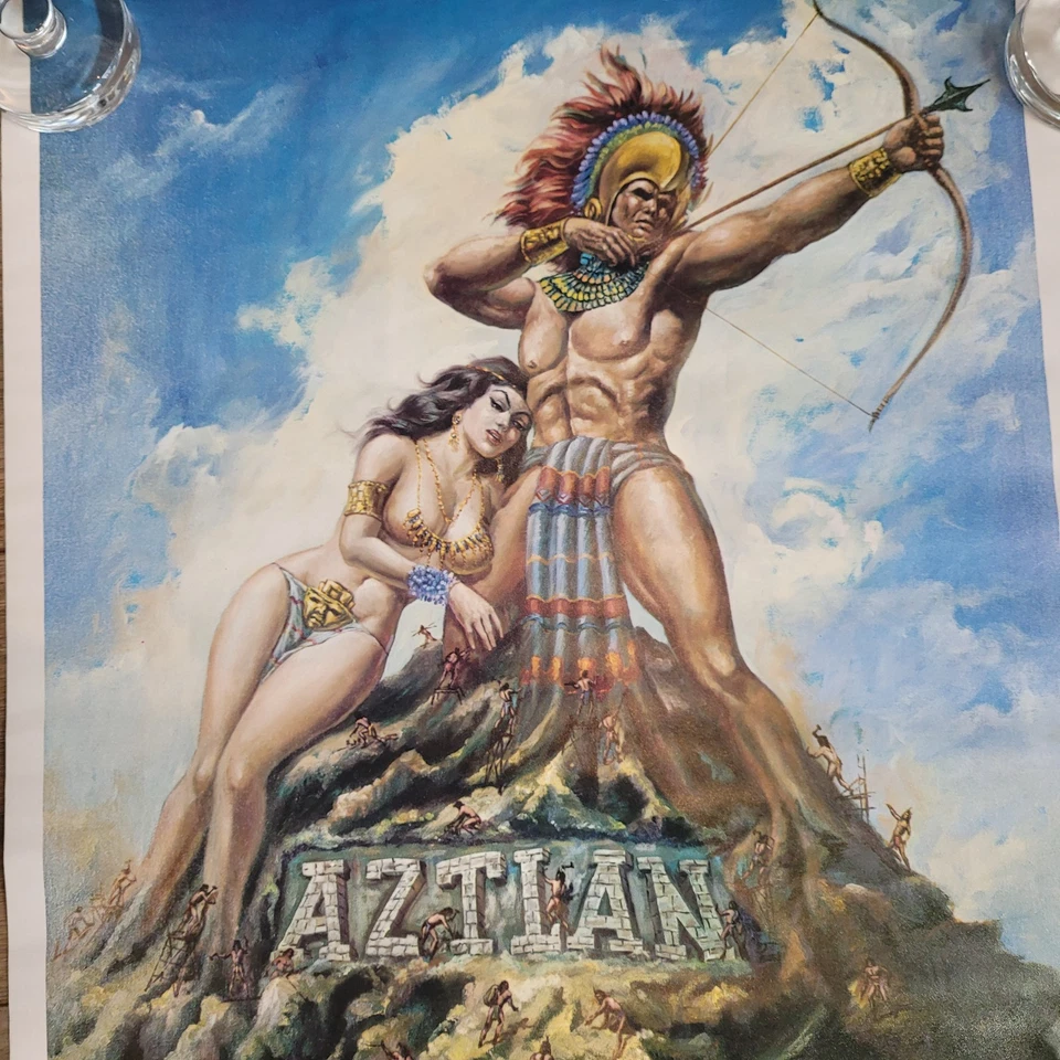 Raro póster mexicano vintage 1979 Aztlan Warrior póster 17x23 chicano Lowrider Foto 2 de 4