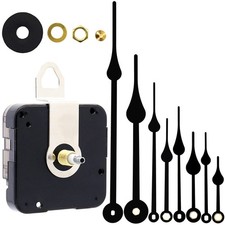 TIKROUND 12888 Quartz DIY Wall Clock Movement thread length 5/16 inch, Black