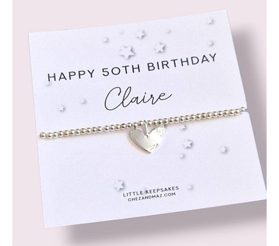 50, 50. Geburtstag, 50, 50. Geschenk I Happy Birthday - Silber