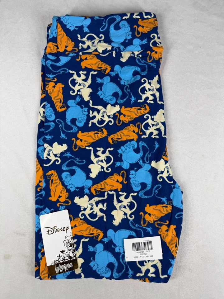 Juego de 5 Leggings Disney Aladdin Alto Curvy 2 LuLaRoe en Azul Abu Razoul Saluk Foto 4 de 4