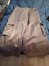 Vintage Kikwear Grey Nylon Cargo Skater Pants size 38