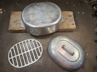 Wagner Ware Sidney O Magnalite 4265 P 8qt Roaster Dutch Oven Lid Trivet Wobble