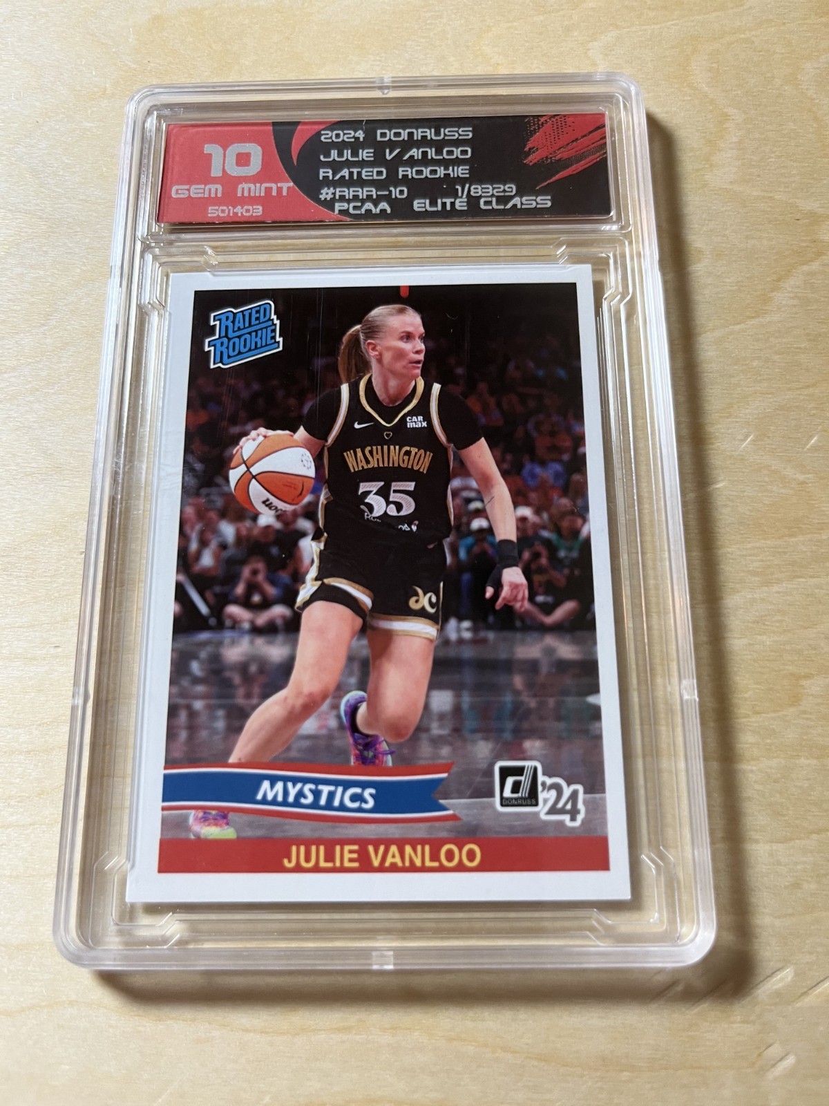 Julie Vanloo Graded 10 Gem Mint Rookie 2024 Donruss Rated Rookie /8329