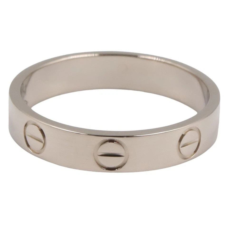 CARTIER Mini Love Ring 18KWG White Gold Used unisex US size 5.5 #51 - Image 2 of 4
