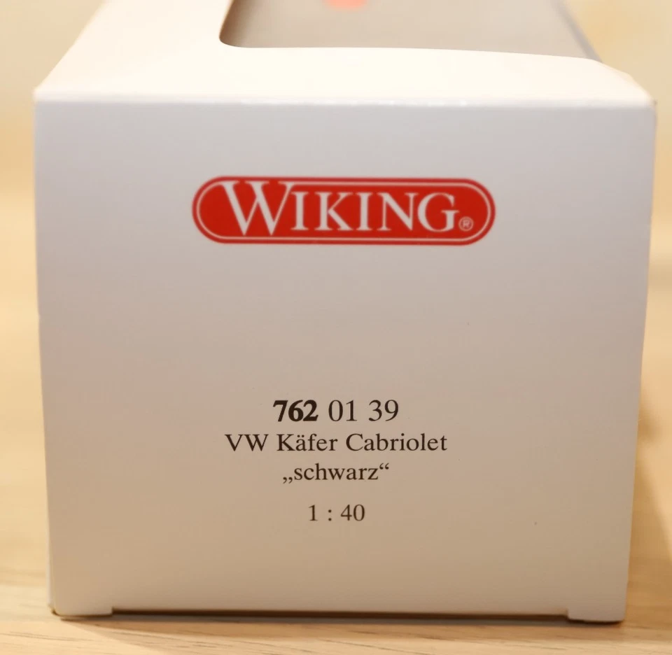 Wiking 7620139 VW Käfer Cabrio, schwarz OVP, H0, 1:40 - Bild 3 von 4