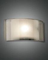 Wandleuchte Schlafzimmer Grau Weiß Glas Metall B:34 Cm E27 Wandlampe Flur