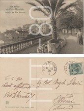 UN SALUTO DA PORTO MAURIZIO - VEDUTA DA VIA GENOVA - IMPERIA 1911