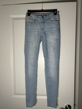 YMI WannaBettaButt Skinny Light Denim Jeans Mid Rise Womens Size 5