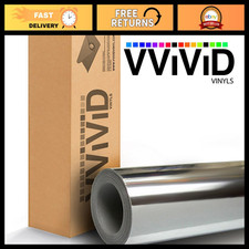 Gloss Chrome Silver Vinyl Wrap Film Roll - Air Release Diy Adhesive Sheet 5ft X