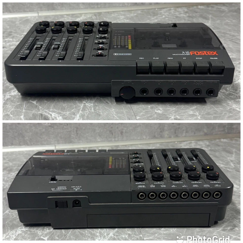 Fostex X-18 Multitracker 4 Track Cassette Tape Recorder 2 Head Compact Deck - Image 3 of 4