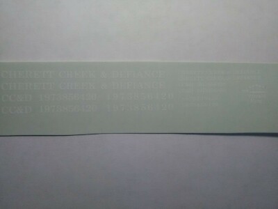 The Herald King HO Decal ''Cherett Creek & Defiance'' ~ TS