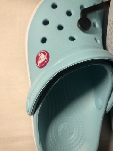 Zoccoli Crocs Kids Crocband II, bambini taglia 10/11 C10/C11, blu ghiaccio e rosa, nuovi - Foto 2 di 4