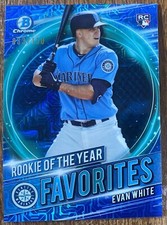 2021 Bowman Chrome Evan White Rookie Of The Year Favorites - Blue Mojo #'d/150
