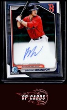 Brooks Brannon 2024 Bowman Chrome #CPA-BB Prospects Autographs , Free Shipping