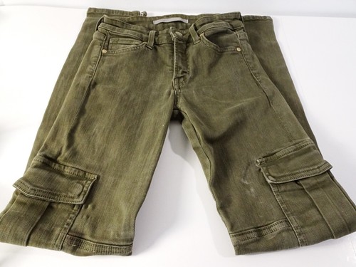 Vince. Pantalones de mezclilla ajustados cargo caqui para mujer talla 24 - Imagen 1 de 5