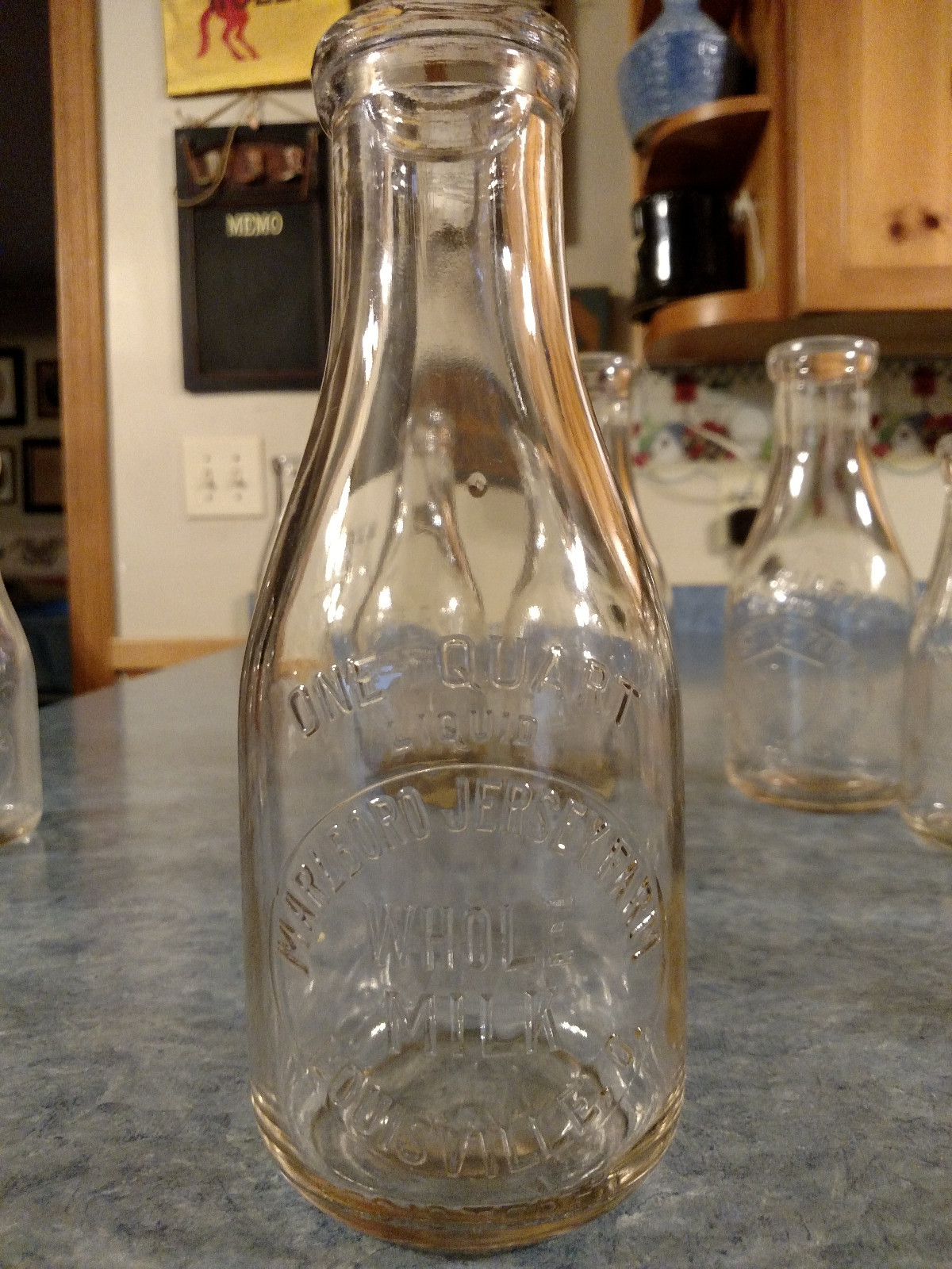 LOUISVILLE OH MARLBORO JERSEY FARM DAIRY EMBOSSED QUART MILK BOTTLE eBay