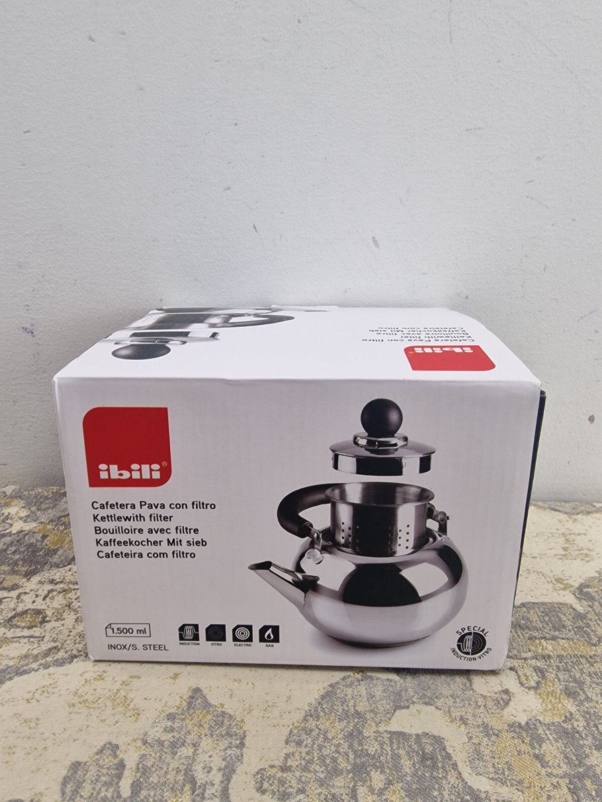 IBILI Pava Coffee Moka Pot with Prisma Filter, 1.5 Litres, 18/10 Stainless Steel