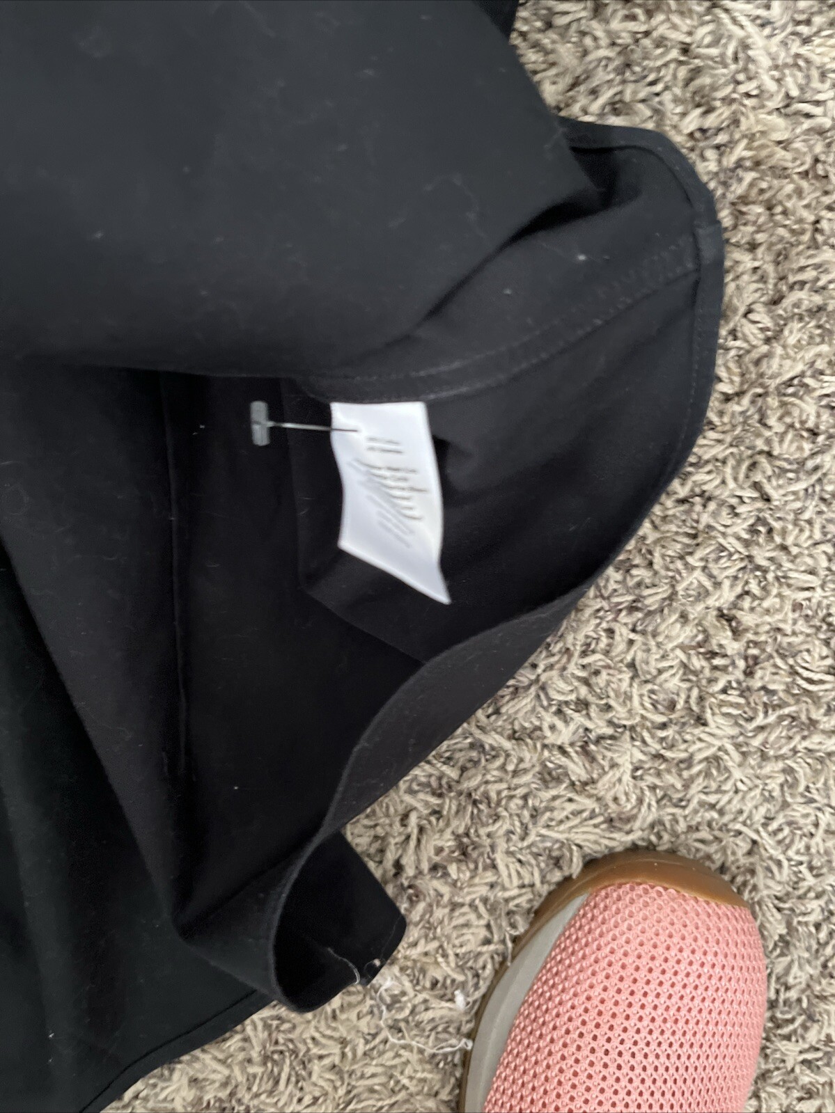 TALBOTS Solid Black Non Iron Button Up Shirt Blou… - image 6