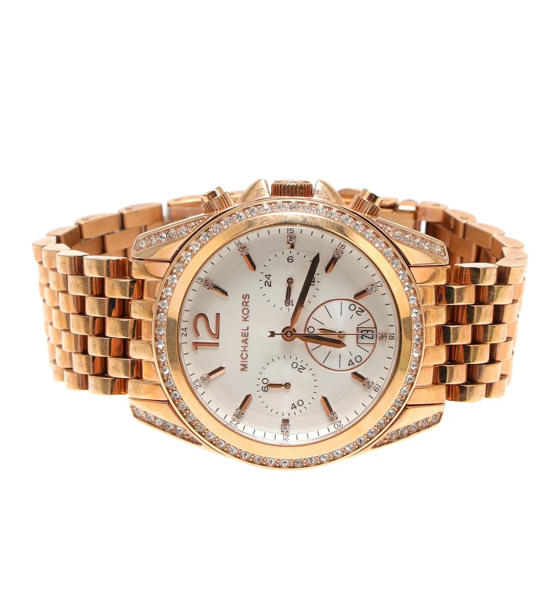Women's michael kors rose gold watch top