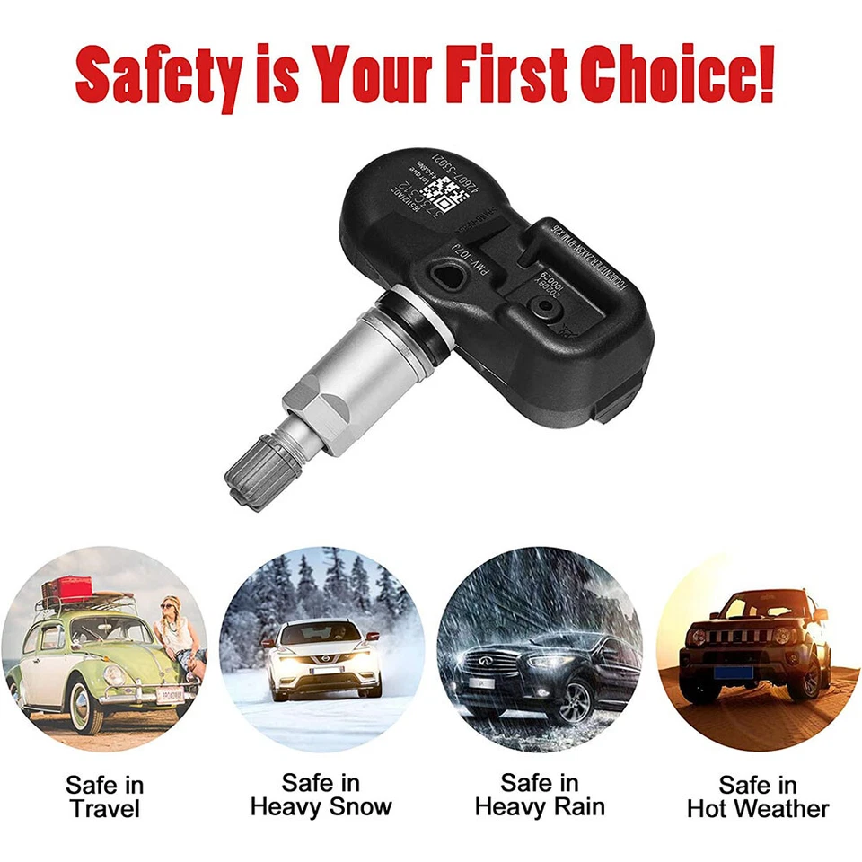 Sensor de presión de neumáticos TPMS PMV-107J para Toyota Highlander 42607-33 2010-2013 4 piezas Foto 3 de 4