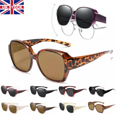 Polarized Fit Over Glasses Sunglasses Fitover Wrap Around Eyewear UV400 Trendy - Image 1 of 4