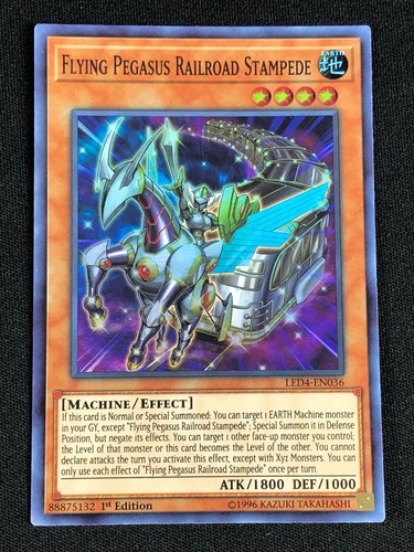 YUGIOH FLIEGENDER PEGASUS EISENBAHN STAMPEDE LED4-DE036 1. SUPER NM